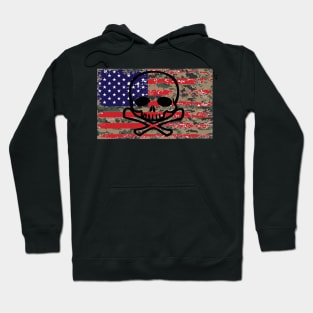 AMERICAN FLAG CAMO SKULL T-SHIRT Hoodie